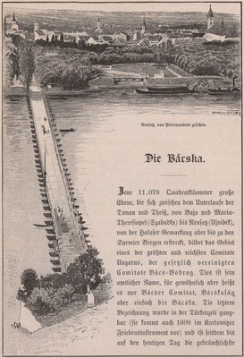 Neusatz seen from Peterwardein, Pontoon Bridge, Novi Sad, 1883