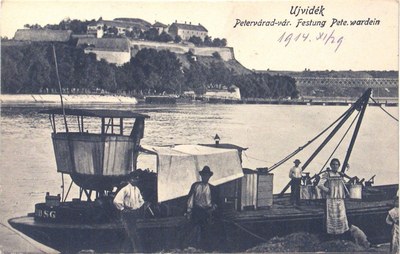 On the Danube, Petrovaradin Fortress, Novi Sad, 1910