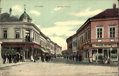 Duna Street, looking toward the corner building, Dunavska Street, Novi Sad, 1896–1918