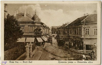 The unpaved corner on Danube street, Dunavska, Novi Sad, 1919–1941