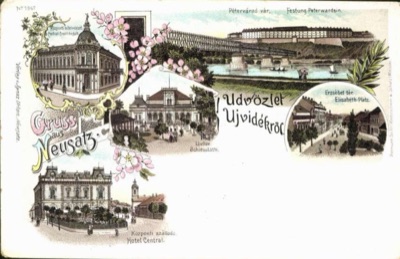 Five Views: Novi Sad's Credit Institute, Fortress and Shooting Range, Petrovaradin Fortress, 1898