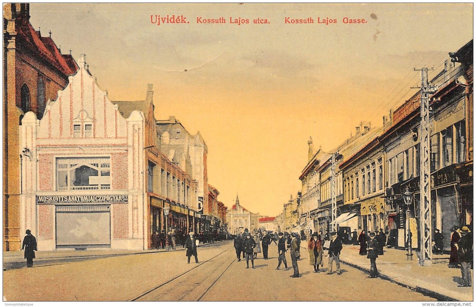 An orange sky over the street, Zmaj Jovina, Novi Sad, 1910s