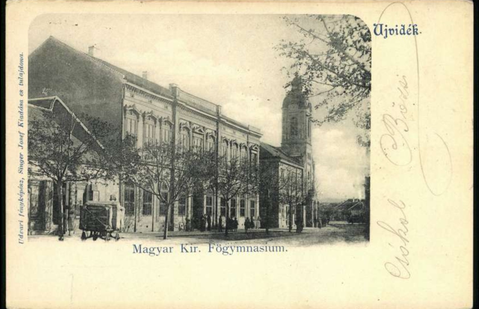 The Royal Hungarian High School, Novi Sad, Old Hungarian Grammar School, by November 1899