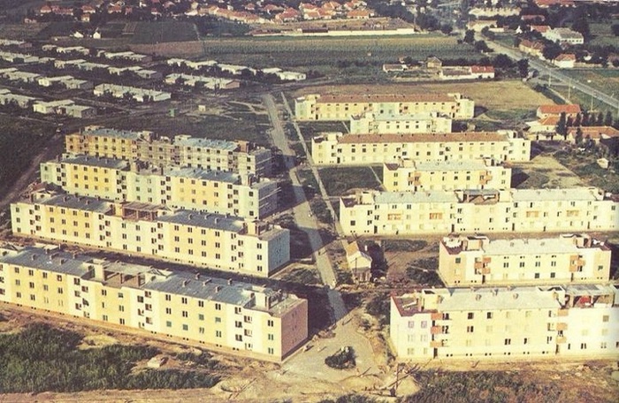 Satelit under construction, Novi Sad, 1960